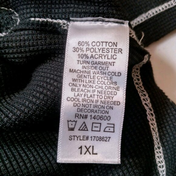 Angel Premium Shirt Plus Size 1X Black Thermal Sweater Sleeves Alpaca Cropped - Picture 7 of 16